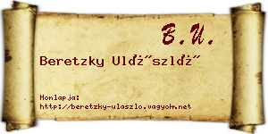 Beretzky Ulászló névjegykártya